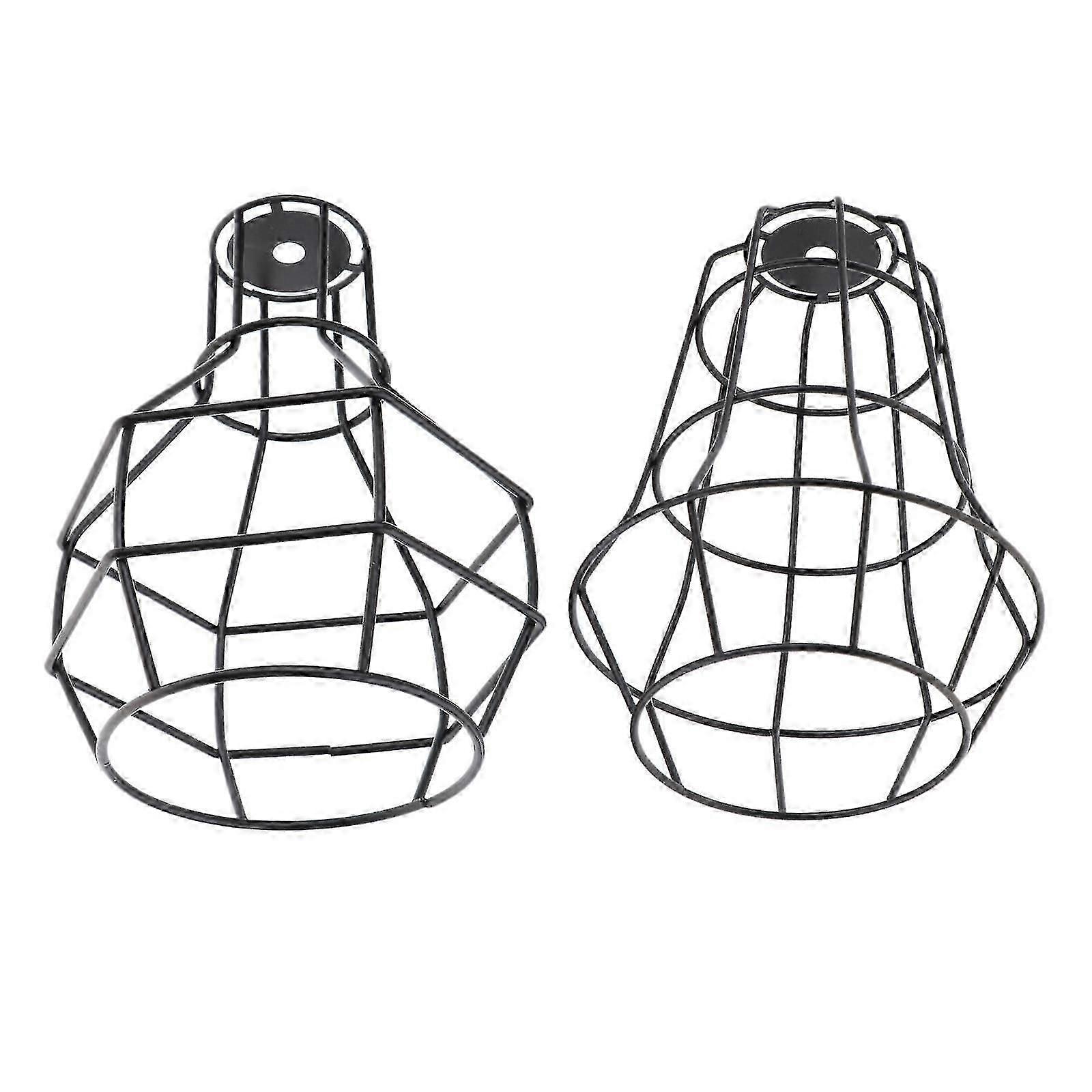 2-piece wire cage chandelier lampshade set