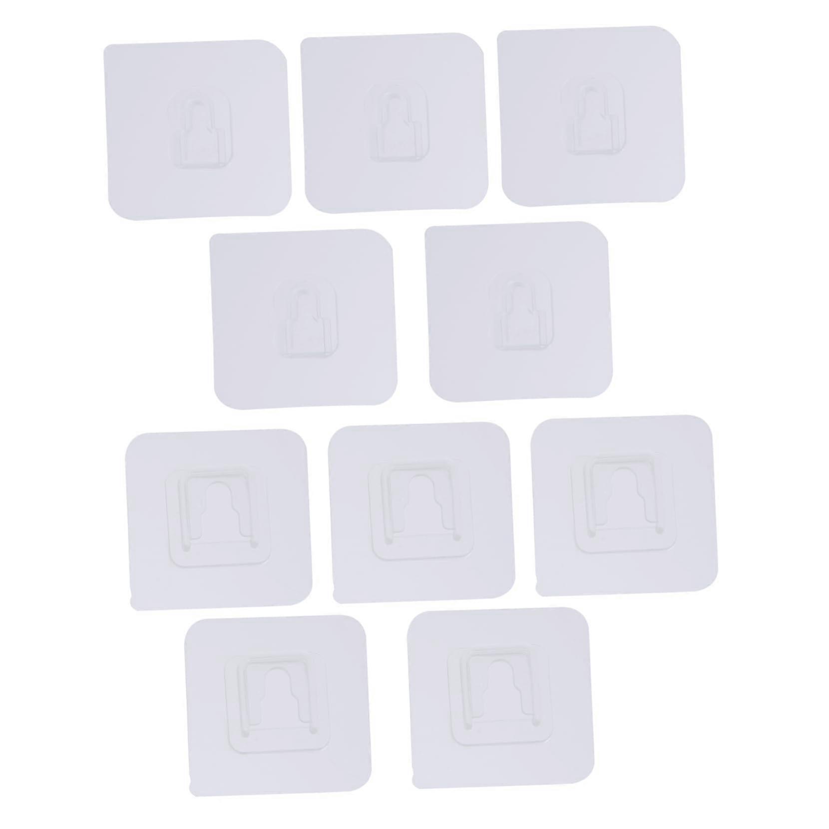 Wall Hooks 40pcs Transparent Adhesive Hooks Damage SpaceSaving Design for Home Storage