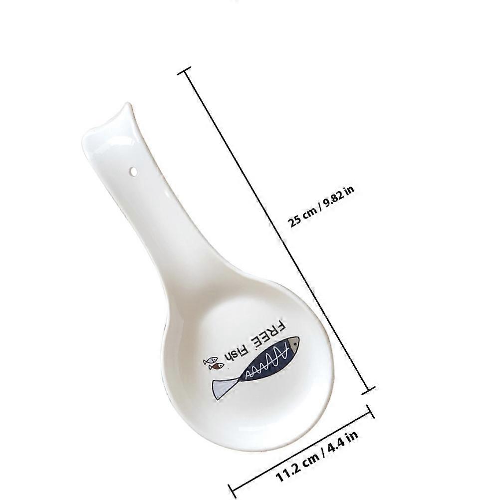 Multi-Function Utensil Rest Ceramic Spoon Rest for Home Use