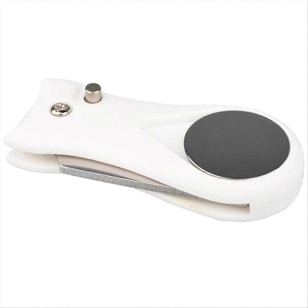 White Golf Turf Tool with Magnetic Golf Ball Markers