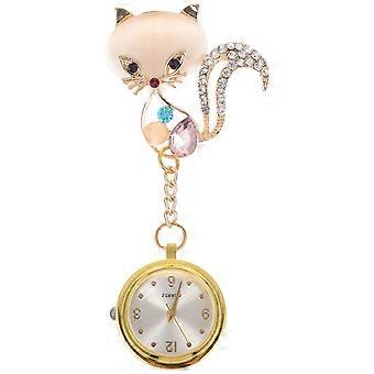 Nurse Fob Watch Clip-On Hanging Lapel Nurse Watch Fashion Style for Nurses and Doctors 8.5x4cm 1Set