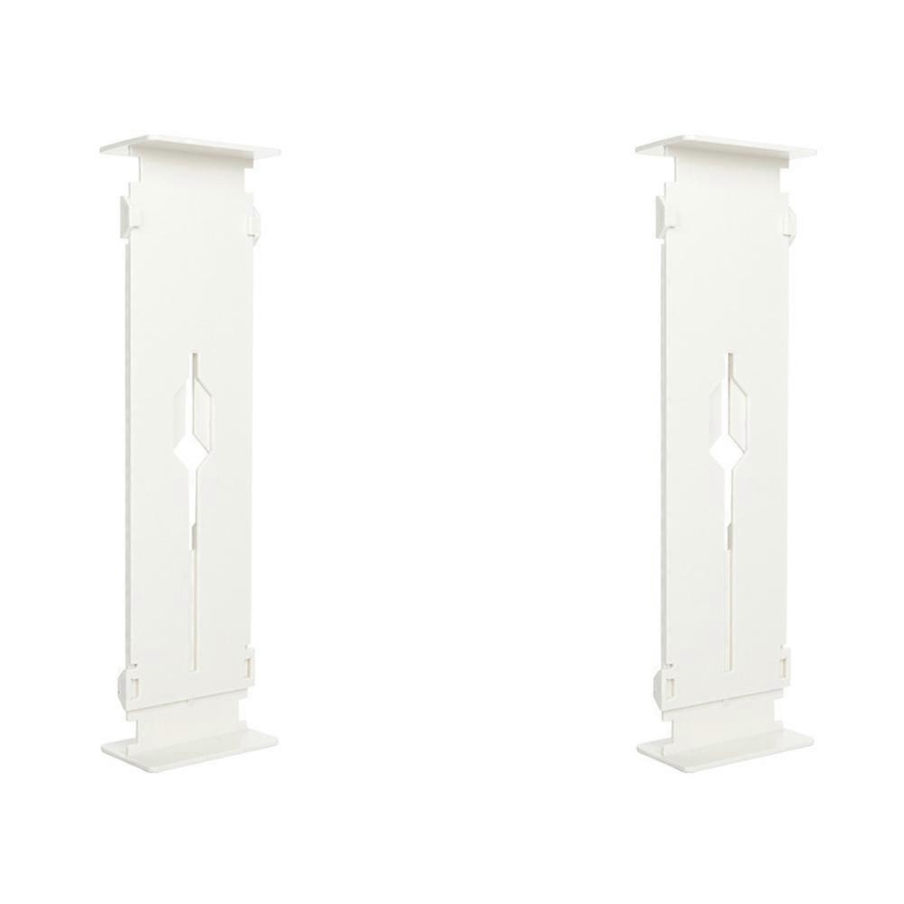 2Pcs Adjustable Drawer Separator Divider Telescopic Clapboard (White)