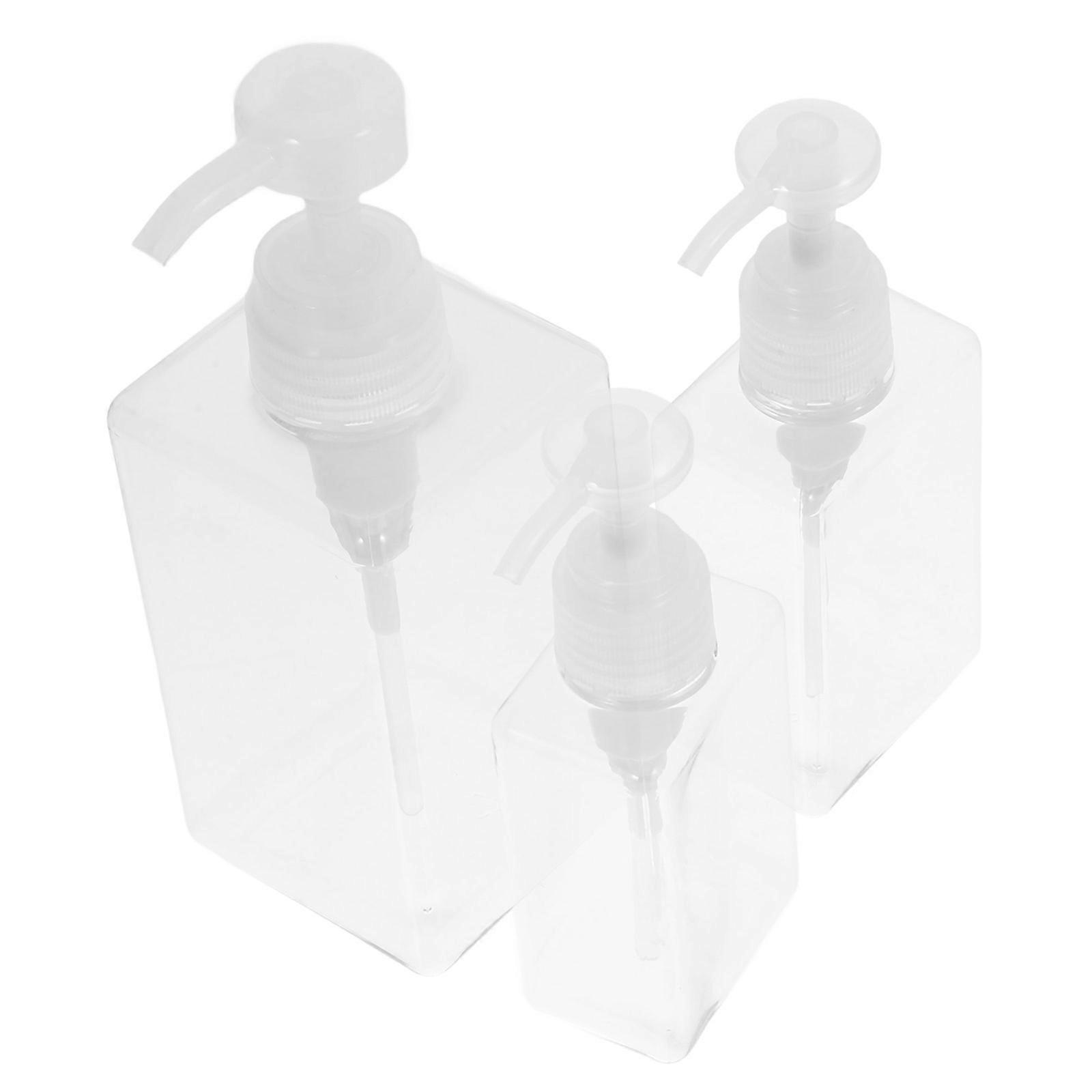 Soap Dispenser Bathroom Transparent Bottle for Storage with 3Pcs Pump Set