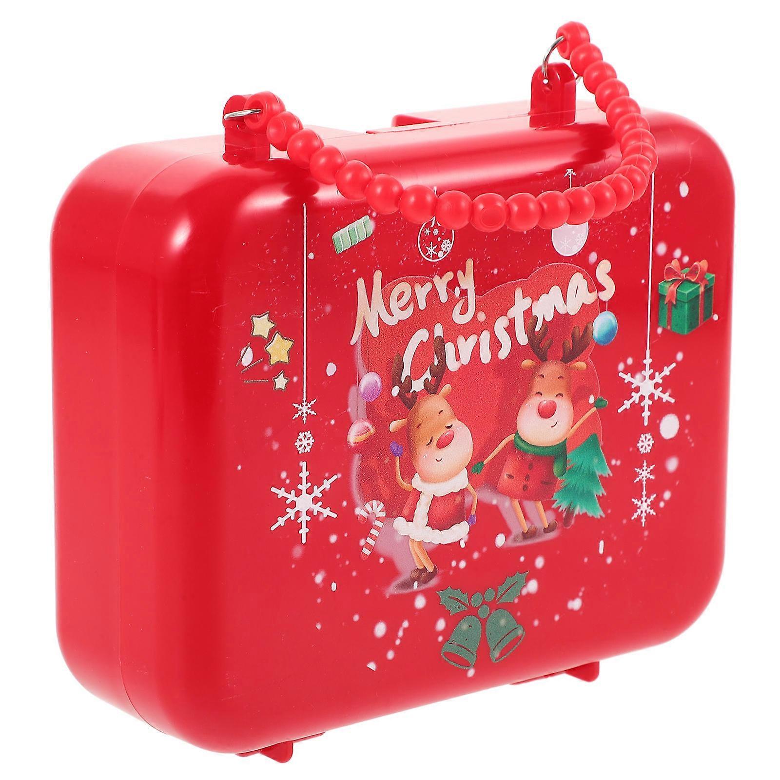 Portable Gift Boxes Jewelry Box for Storage Use Red Plastic Quality