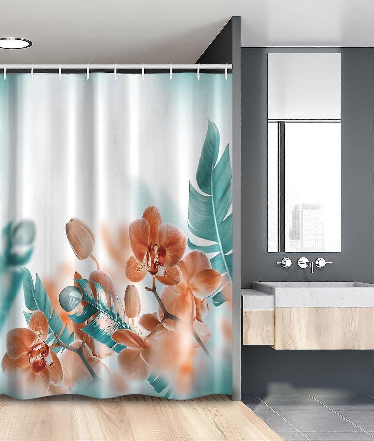 Rideau de douche imperméable avec crochets, style 3313