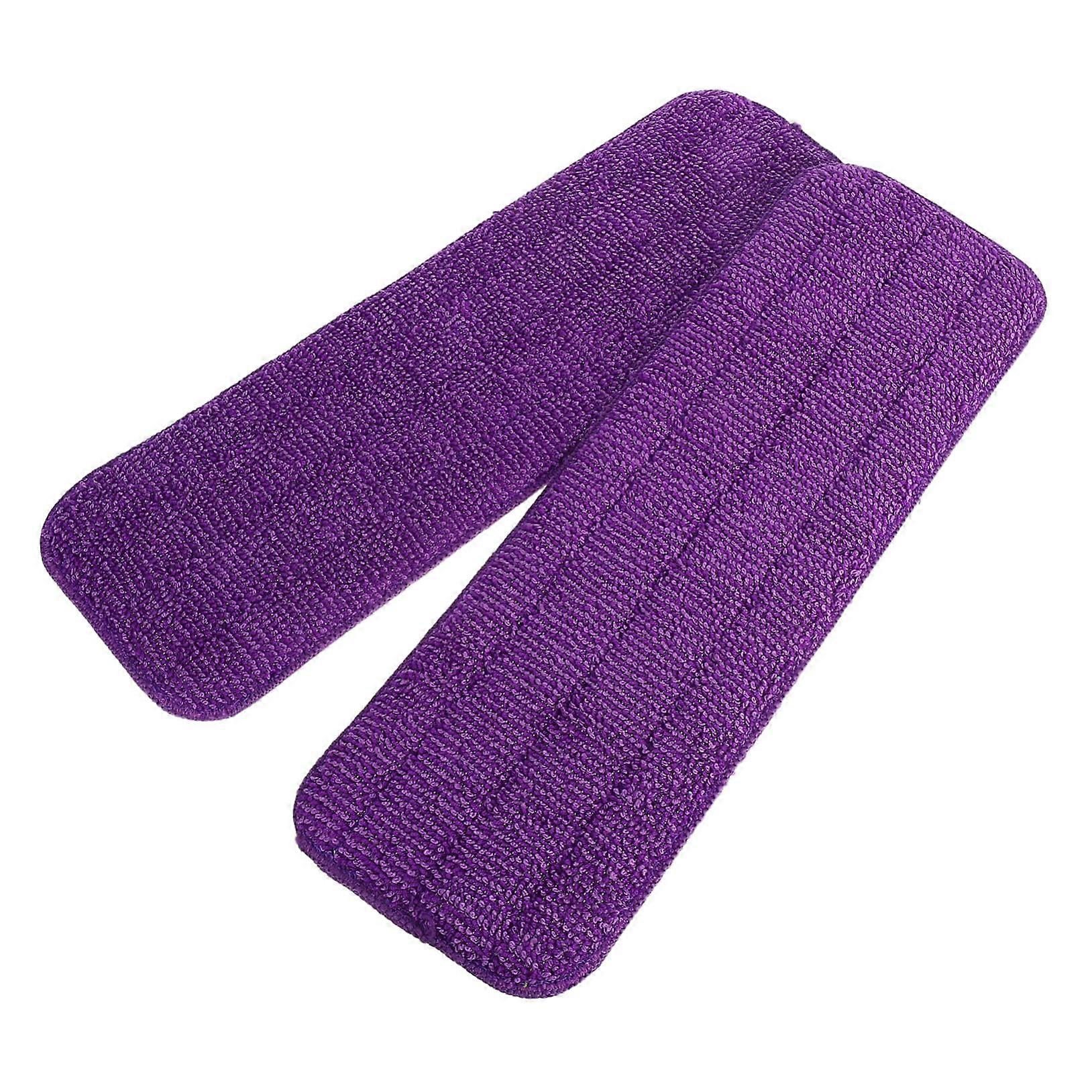 2PCS Microfiber Mop Pads  Absorbent Reusable Washable Flat Mop Replacement Heads