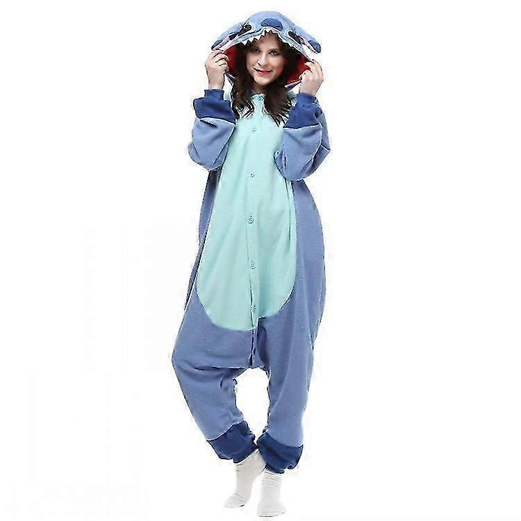 Comfortable Lilo & Stitch Pajamas Children Cartoon Plush Kigurumi Onesies Winter Warm Clothes Parenting For Boys Girls Christmas Gift Daily Wear