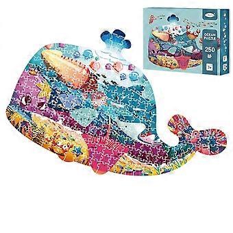 Kids Puzzle 250 Piece Whale Educational Jigsaw for 36 Years Early Learning and Cognitive Development