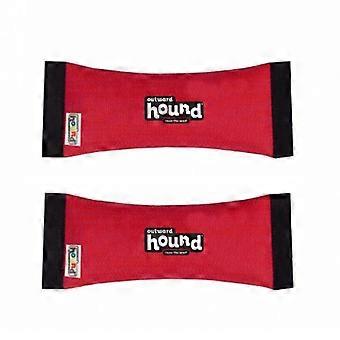 Outward Hound Fire Hose Squeak Dog Toys, Red