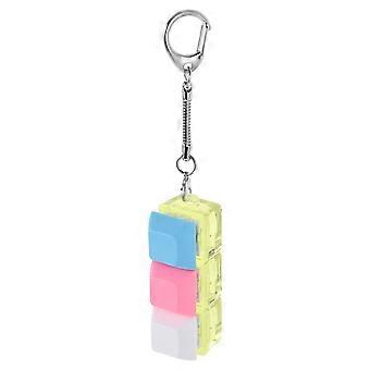 Tastatur-Schlüsselanhänger: Transparente Kappe Tastatur-Clicker-Schlüsselanhänger mit LED-Licht - Crisp Sound Fidget Spielzeug für Büro-Heimreisen