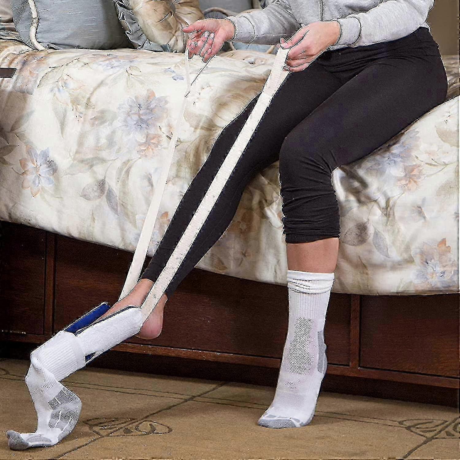 Sock Aid Assistance Device for Elderly Pregnant Diabetics Bending Difficulty Use