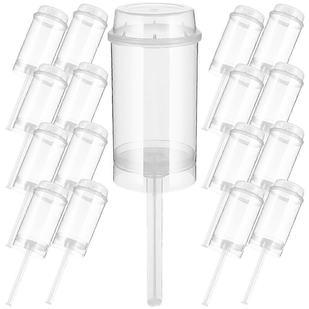 Round Shape Cake Push Pops Container Clear Plastic for Storage 20Pcs