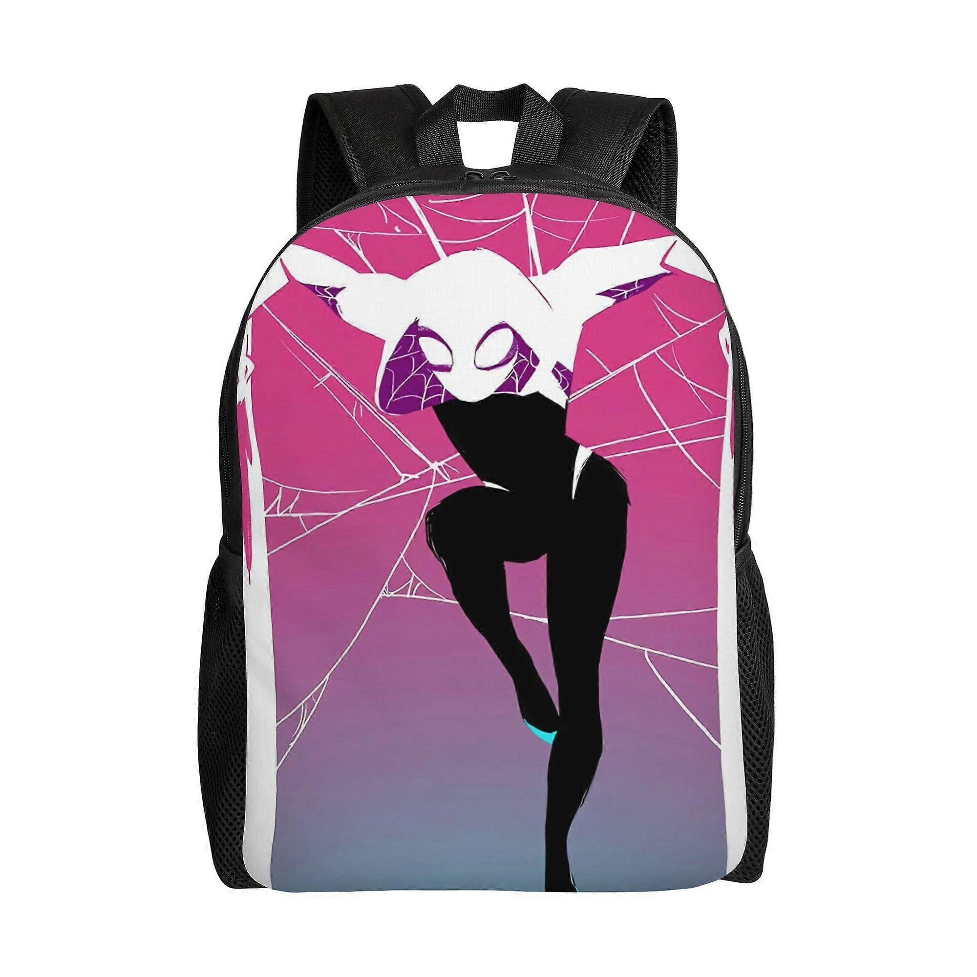 Classic Single Layer Backpack Featuring S-Spider-Gwen, Ideal for Daily Necessities, Suitable for Commuters, Students, Or-hjklz