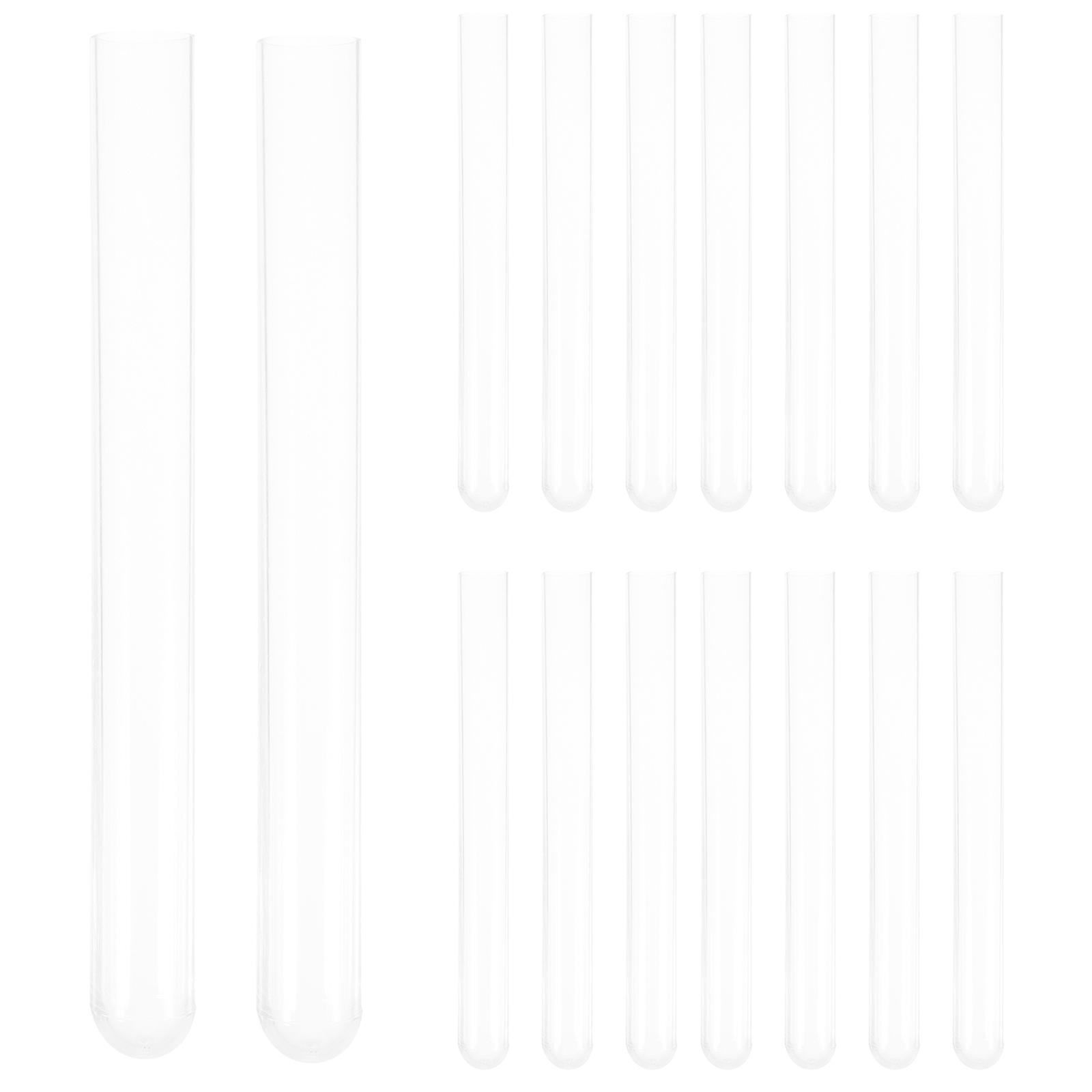 Transparent Sampling Tubes for Labs Plastic Test Tubes 20Pcs Set for Experiments