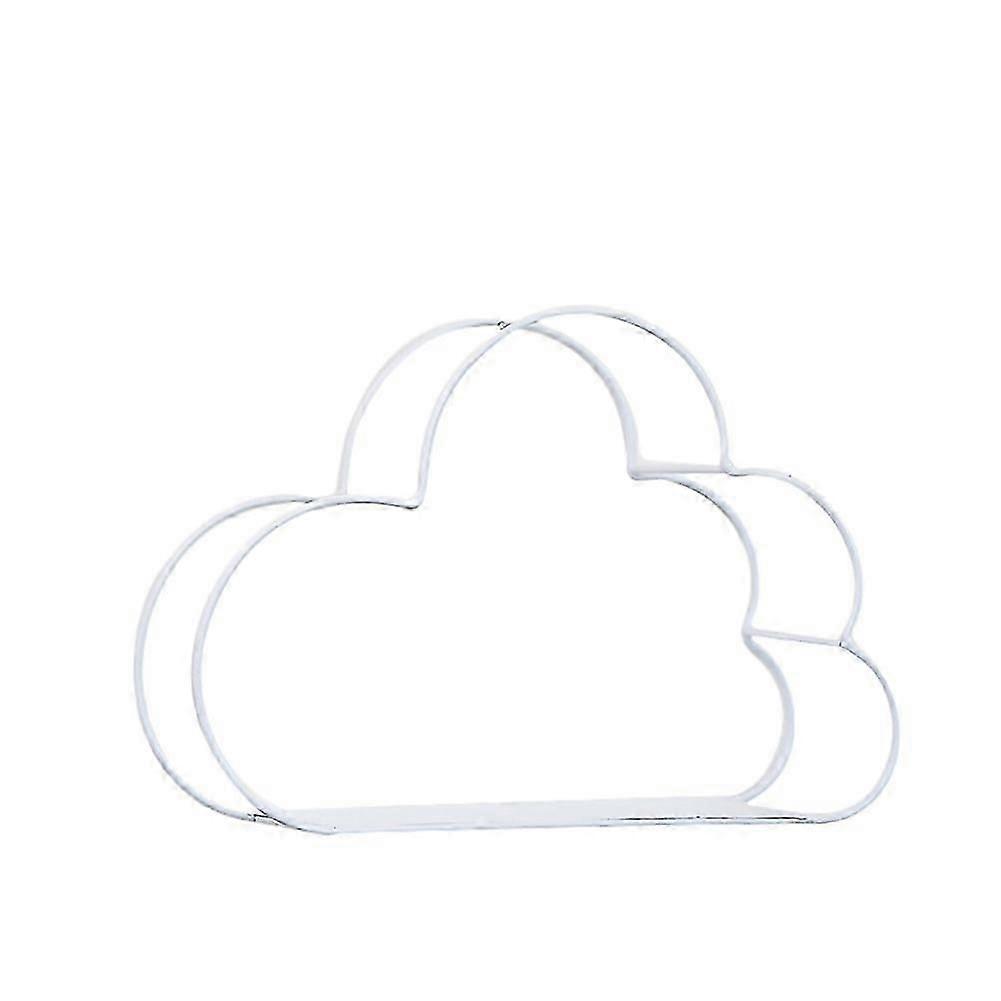 Cloud-Shaped Iron Wall Rack for Decor & Storage