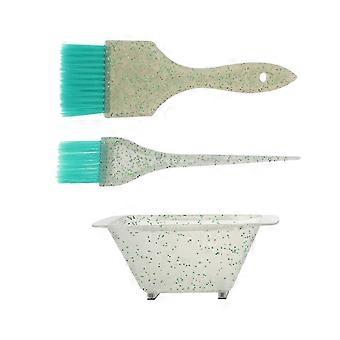 1 conjunto de escovas coloridas de tintura de cabelo e conjunto de tigela para colorir o cabelo escova de mistura kit de tigela