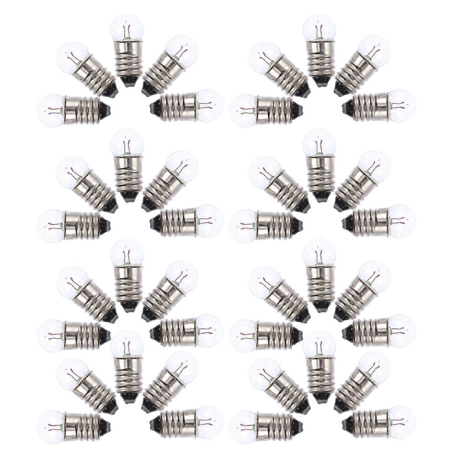 50pcs Practical 3.8V E10 Round Small Light Bulb Physical Laboratory DIY Material