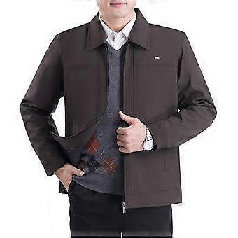 Middle-aged and older men father coat male spring middle-aged jacket thin section men jacket dad loose shirt