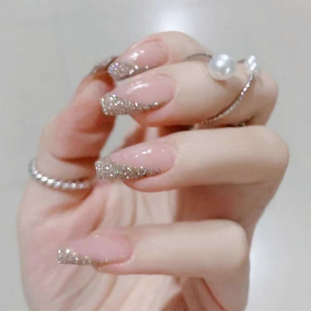 Ballett Glitter Fake Nailsmake up