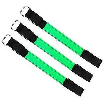 Outdoor LED Glowing Armband Wristbands for Running Safety 6Pcs Green