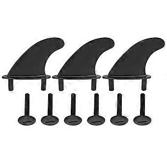 3-teiliges Finnen-Ruder-Surfbrett-Soft-Longboard-Top-Skeg-PVC-Set mit Befestigungsschrauben