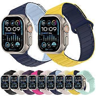Angled Design Three Beads Magnetic Loop Silicone Watch Band