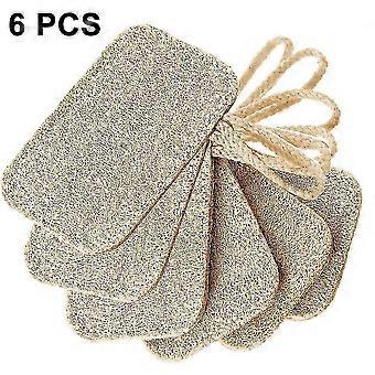 6 Pack Exfoliating Bath Cloths Soft Weave Face and Body Wash Towels