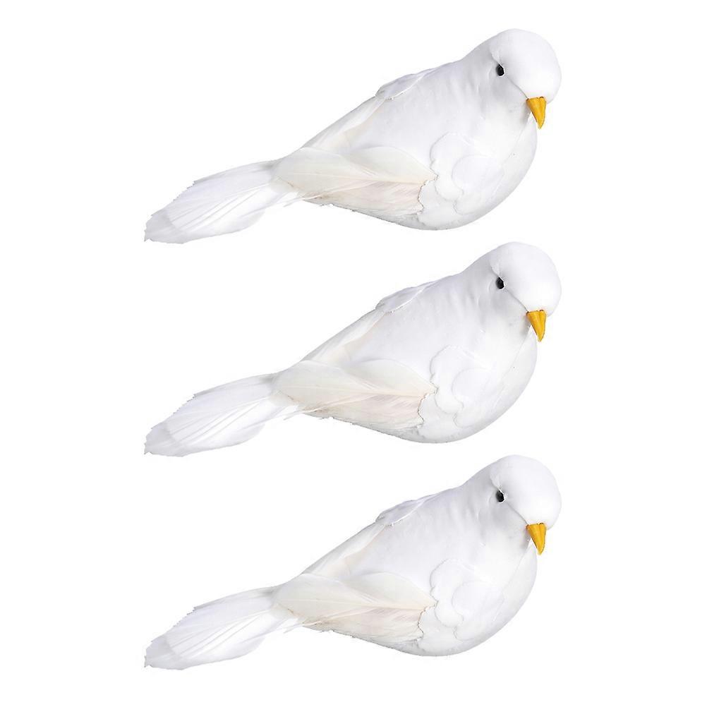 Model Artificial Decor for Decoration 3Pcs Simulation Birds
