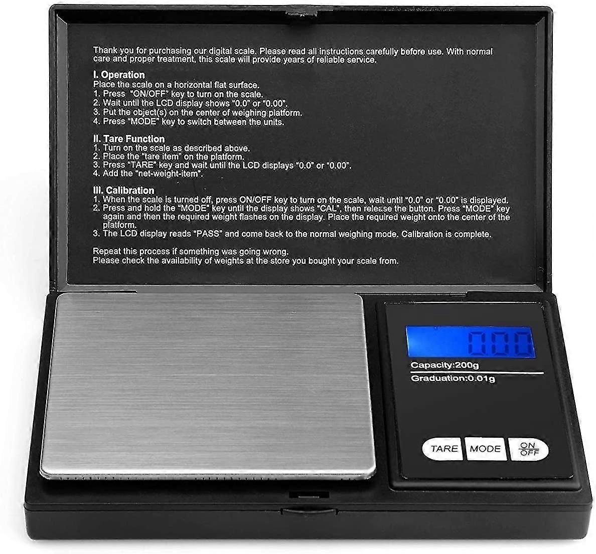 Portable Digital Pocket Scale With Backlit Lcd Display