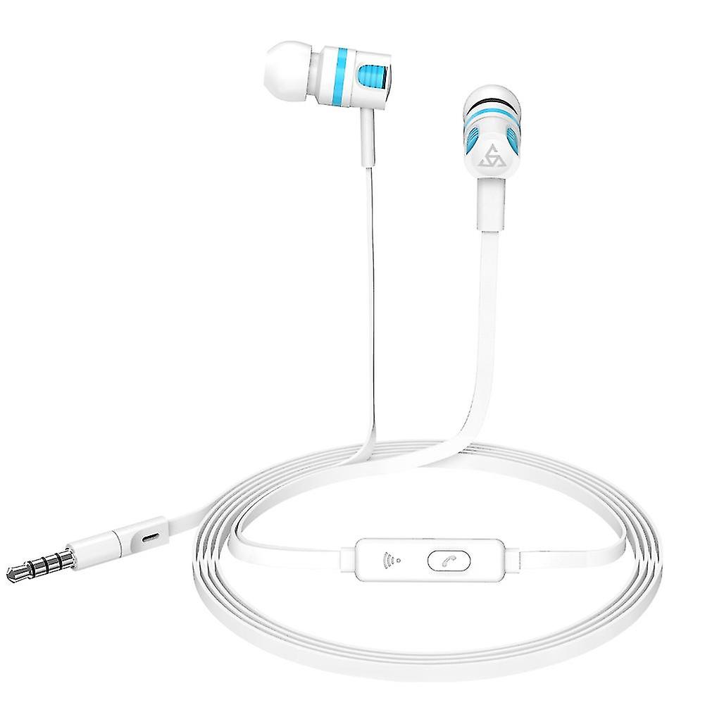 T2 سماعة هاتف ستيريو ستيريو أنيقة مقاس 3.5 مم داخل الأذن مع التحكم في خط الميكروفون