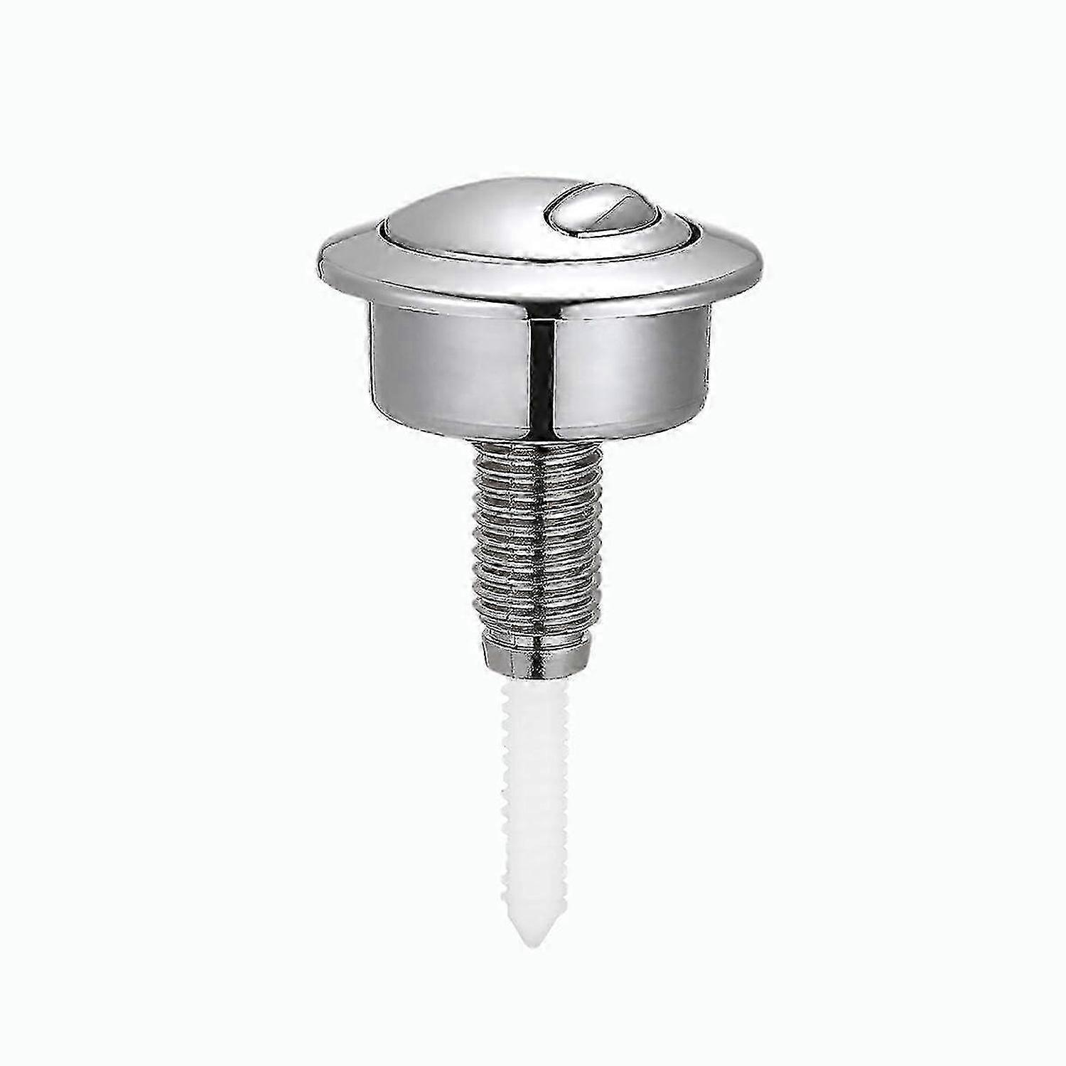 WC button, dual flush, toilet cistern, pushbutton installation, replacement (silver), silvercolored 2025