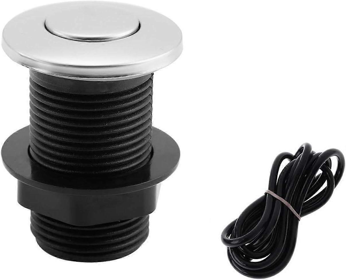   Sink Top Push Button with Air Hose Replacement, Air Switch Button for Garbage D