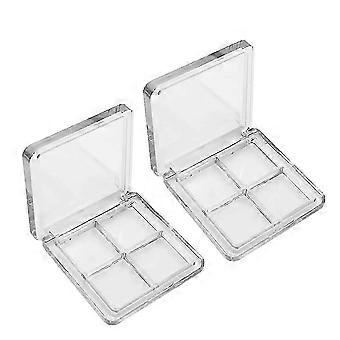 Empty Lipstick Palette 4 Grids DIY Eyeshadow Powder Blush Storage Case