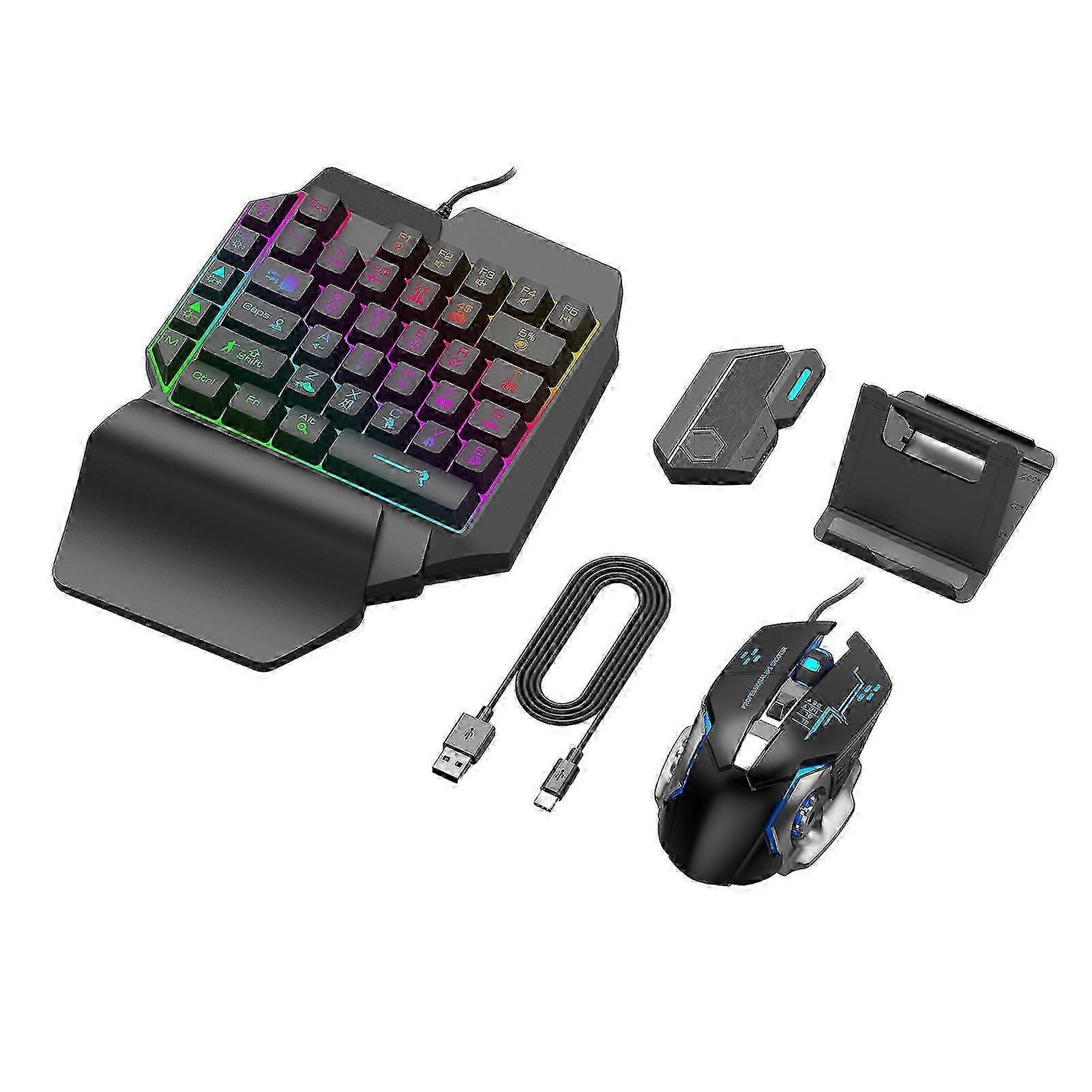 Mobile Game Converter Bluetooth-compatible 5.0 4-in-1 Pubg Controller Gaming Keyboard Mouse Adapter For Android