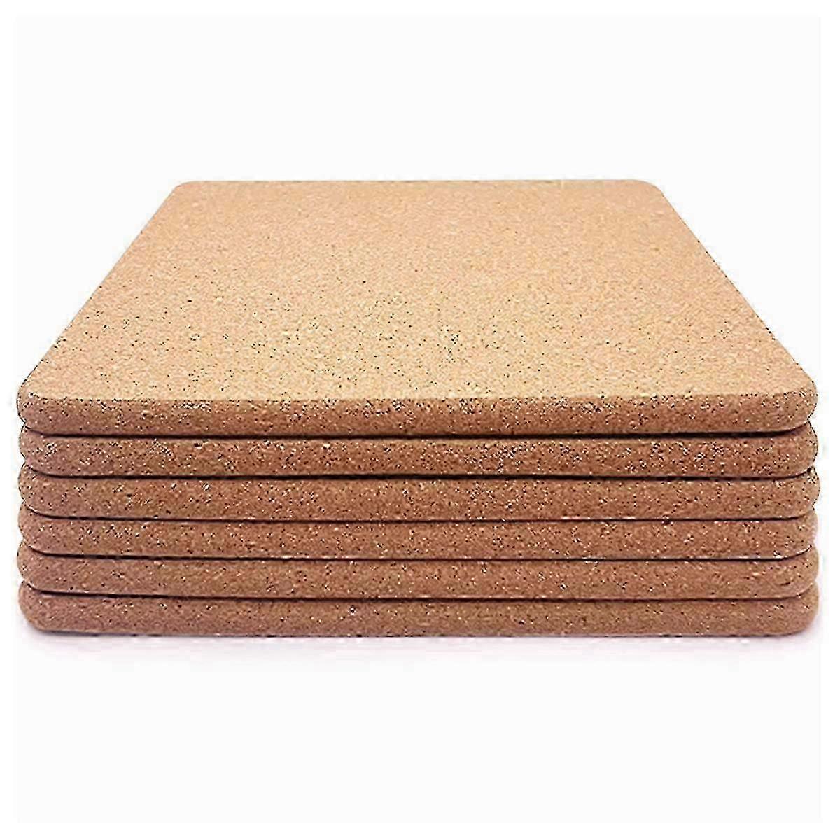 High density cork trivets 8 inch square