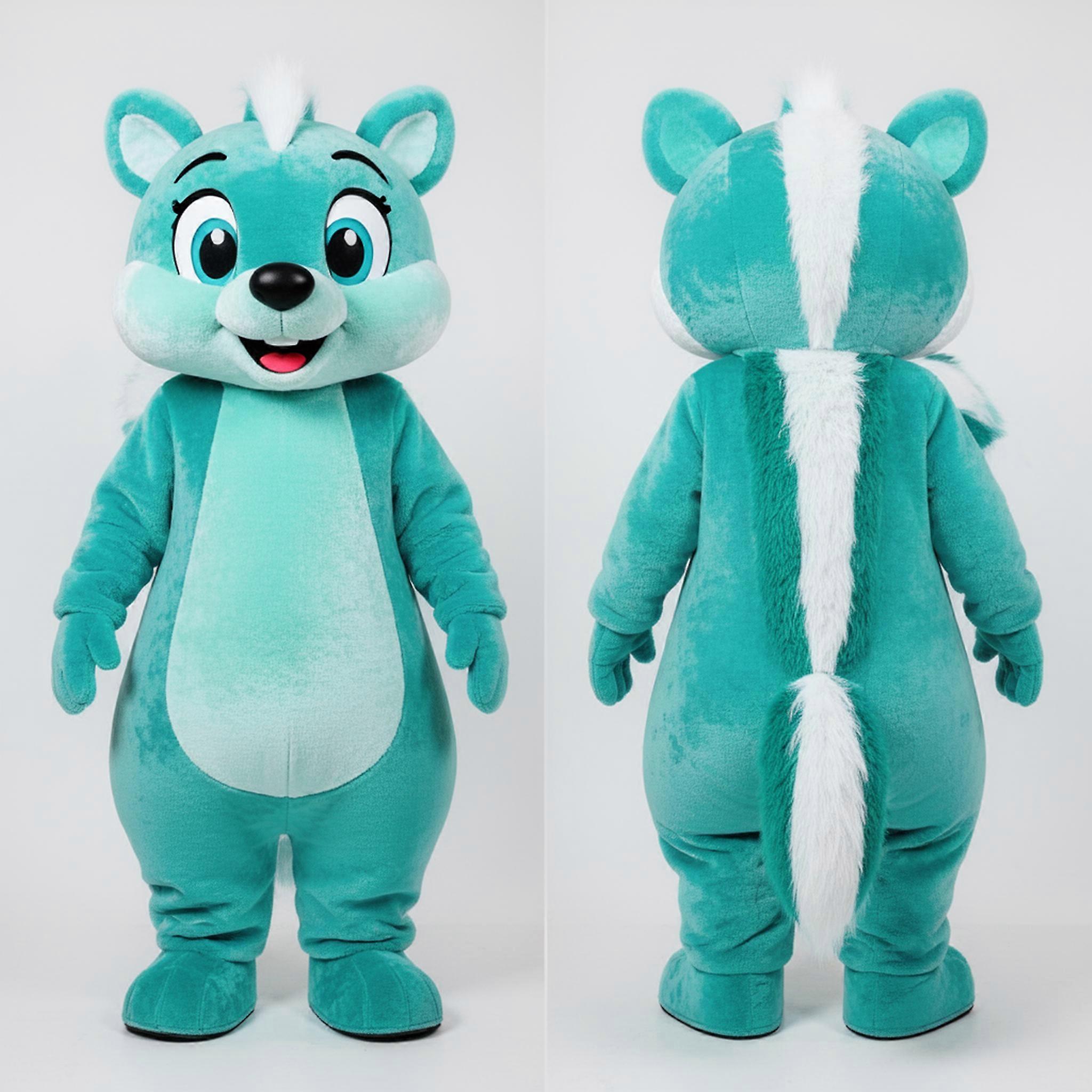 MASTICOT Turquoise Cartoon Skunk Mascot