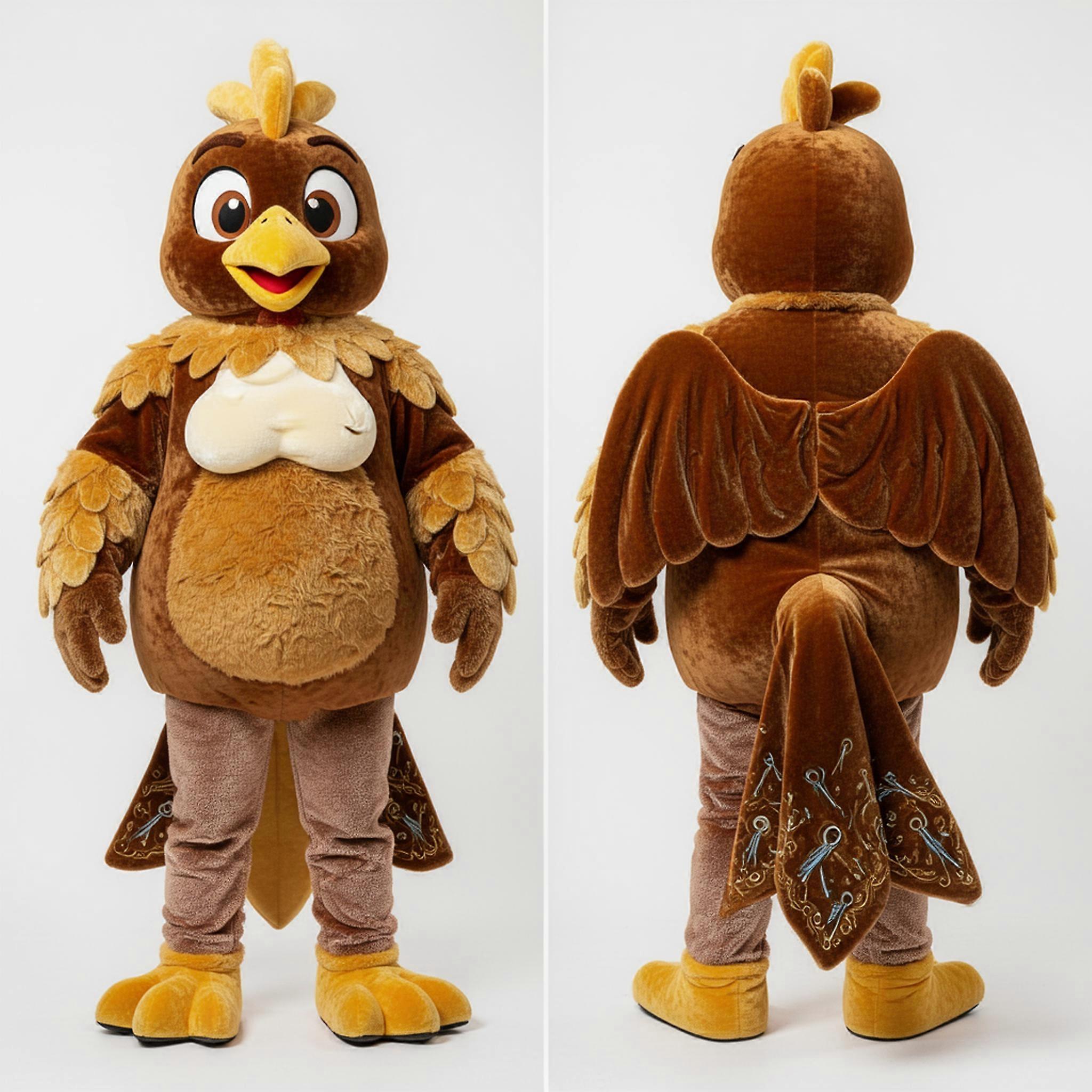 MASTICOT Golden Plush Butter Chicken Mascot