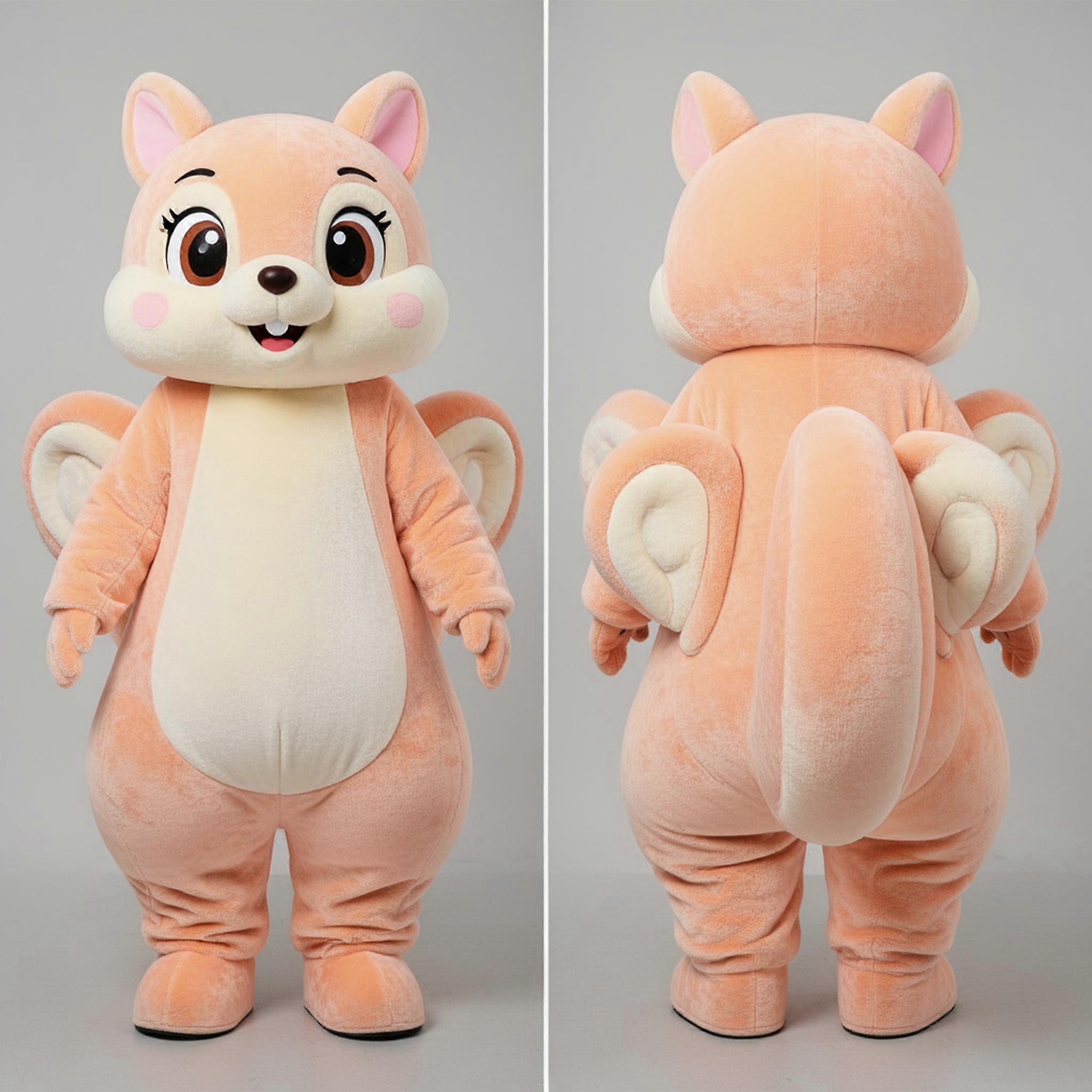 MASTICOT Peach Soft Flowing Flying Squirrel Mascot