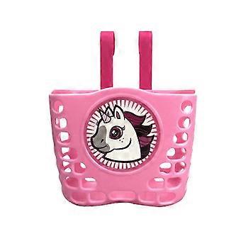 Cestino da manubrio per bicicletta per bambini, in plastica, 3 pezzi, accessori rosa