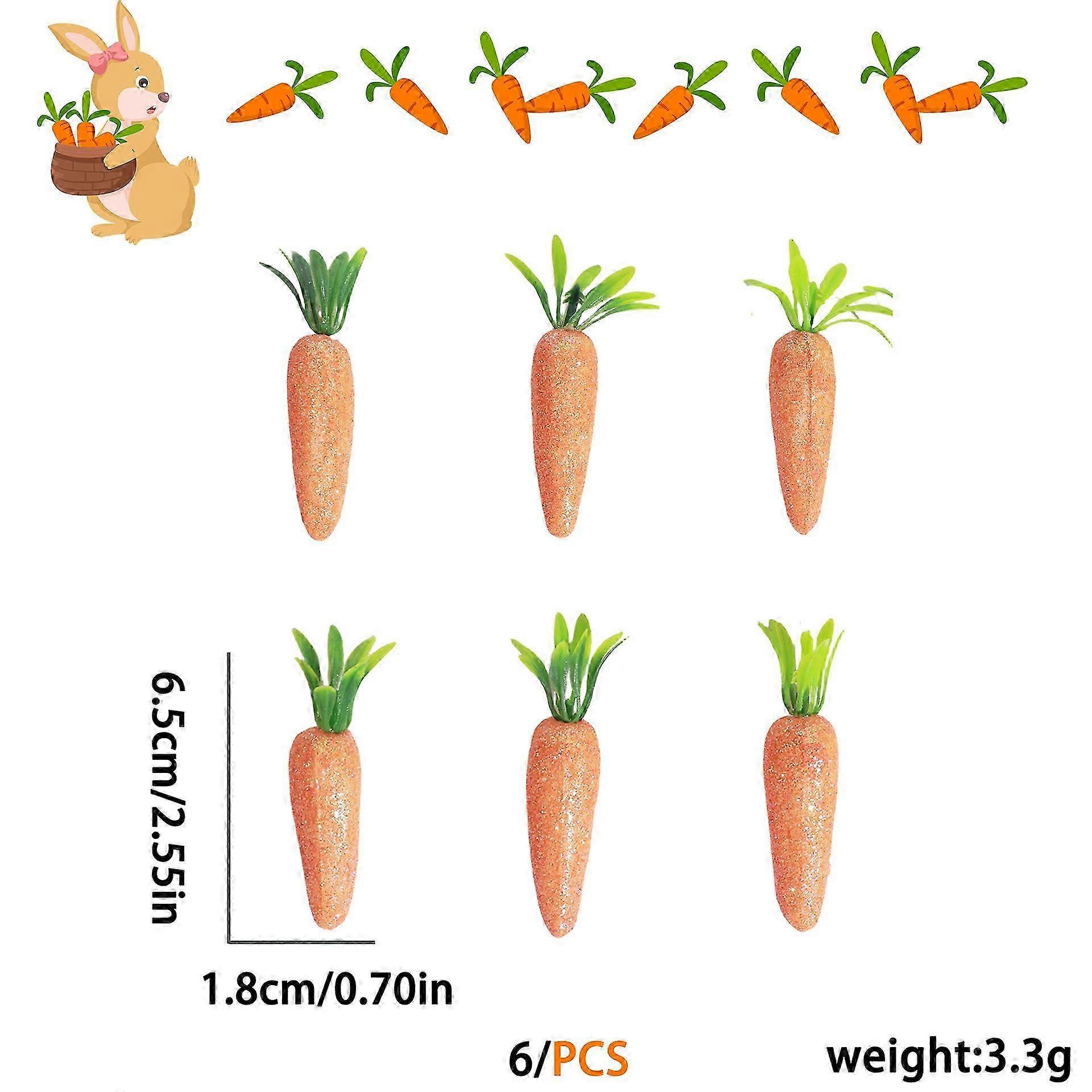 Glitter & Realistic Foam Carrots