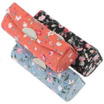 Retro Style Lipstick Case with Mirror for Storage Use 3Pcs Box
