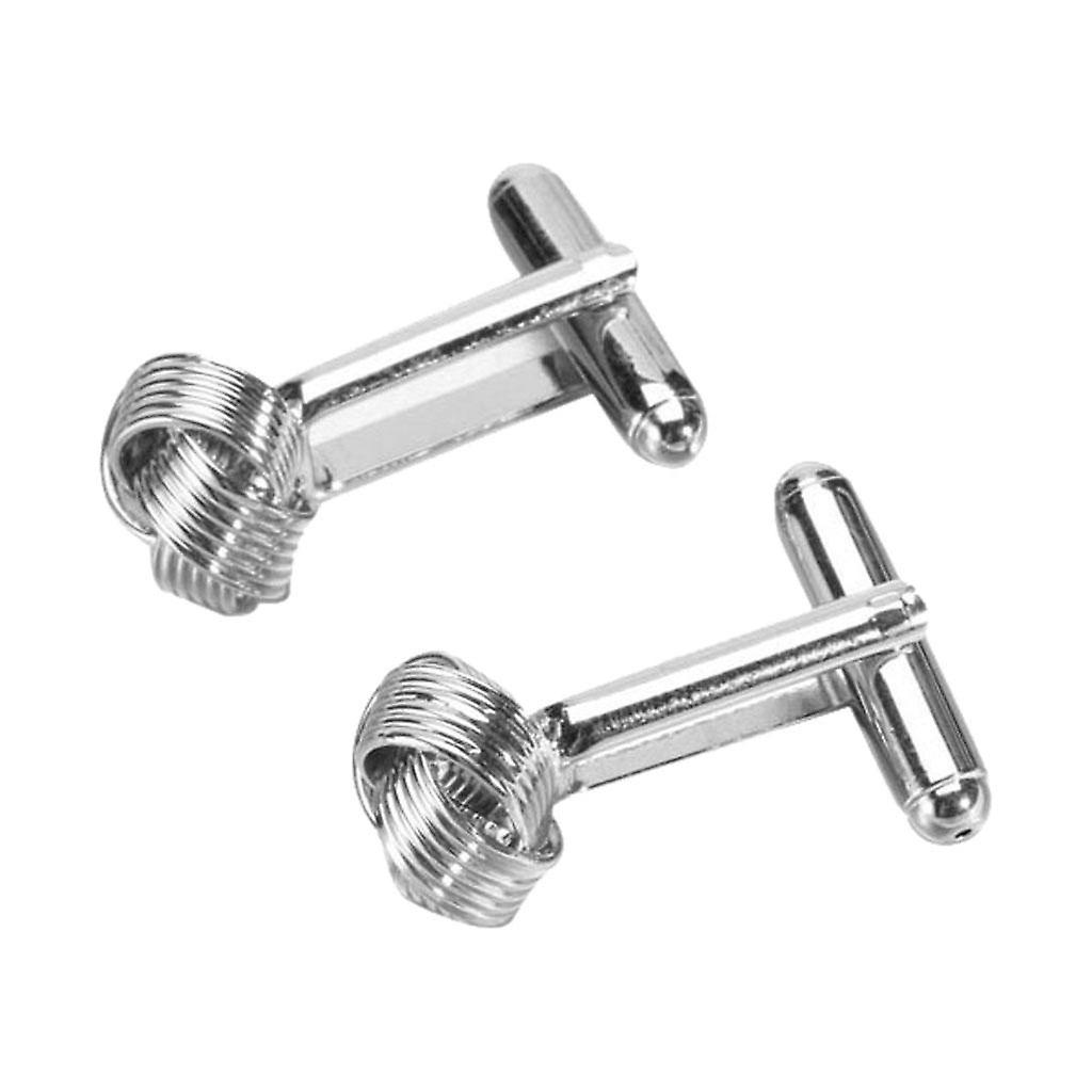 Wide Fine Thread Knot Cufflinks