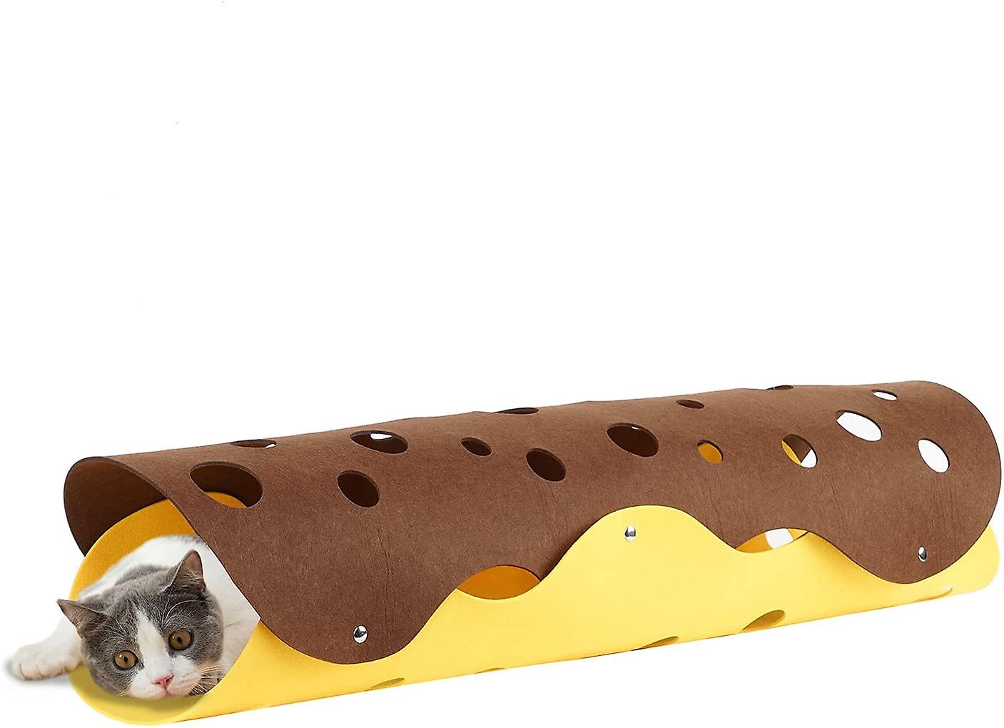 2 Pcs DIY Cat Tunnels Toy - Collapsible Cat Tube Toys Cat Cave Nest Toy Free Combination Pet Interactive Toy for Kittens Rabbits Hamsters and Small An