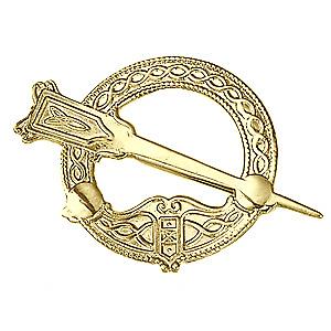 9ct Gold 47x31mm embossed Tara Brooch