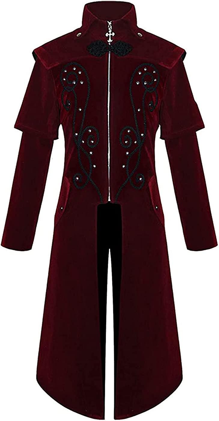 Men's Retro Renaissance Gothic Steampunk Tailcoat Jacket