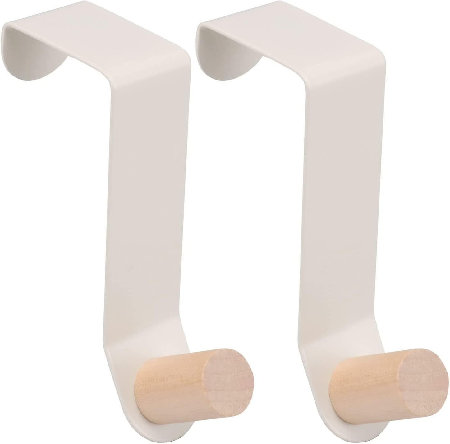 Shower Door Hanger Hook 1.2 -1.77 Door Widths (2 Pack, White)