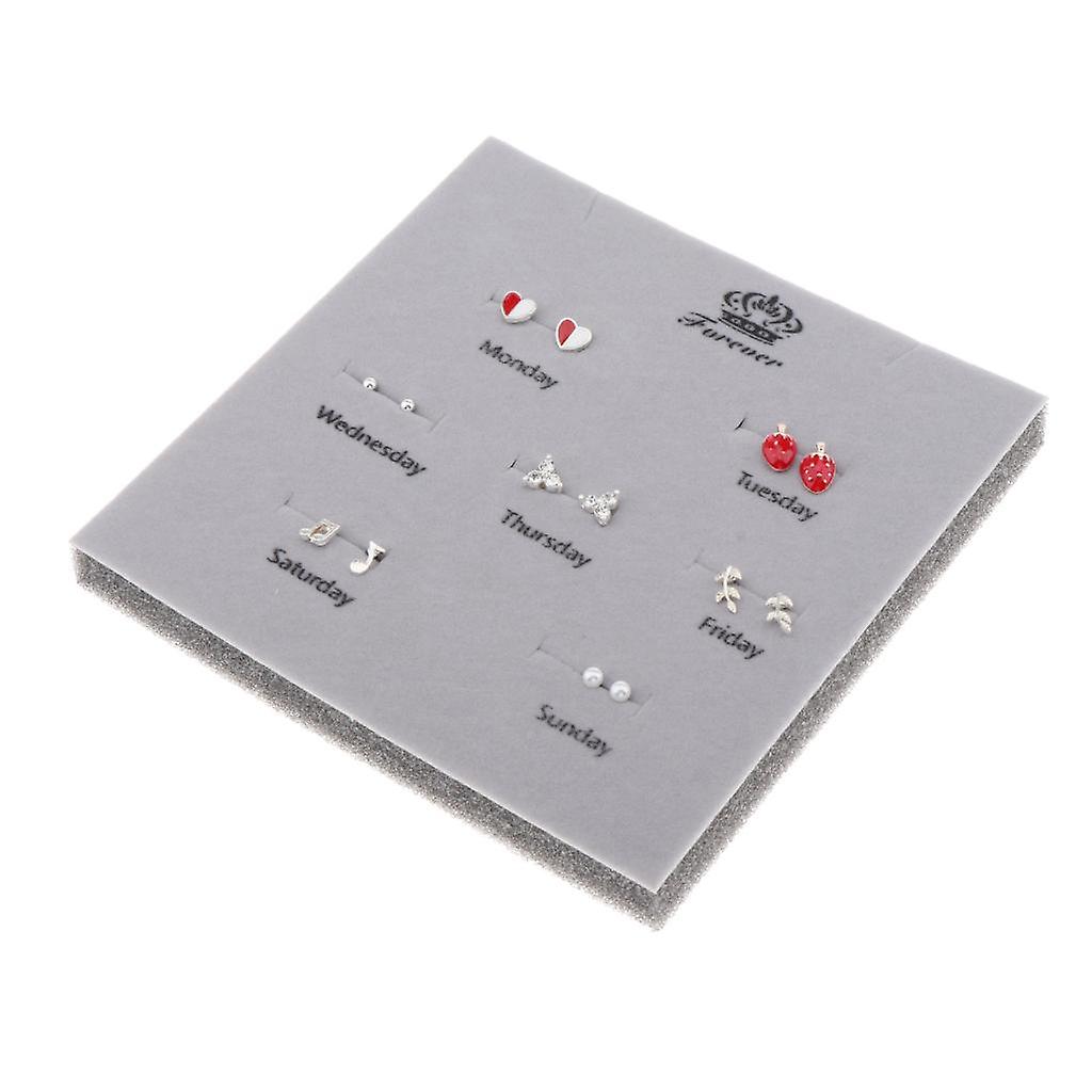 Womens Assorted Stud Earrings One Week Ear Studs Set with gift box  Type 8