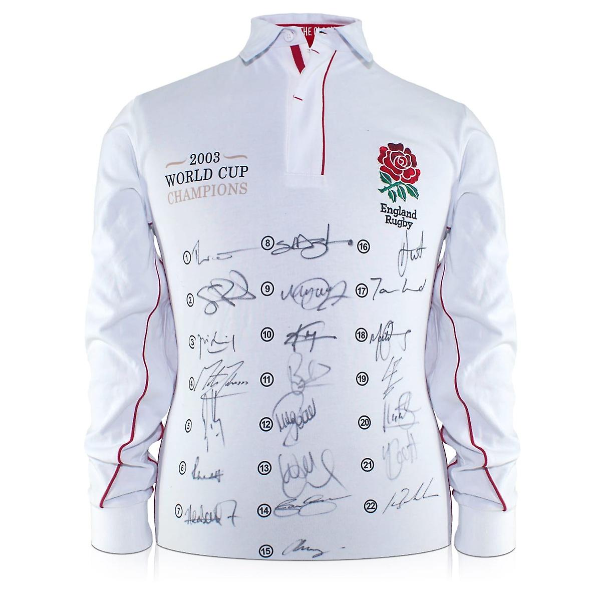 英格兰橄榄球 2003 年世界杯冠军队签名球衣
