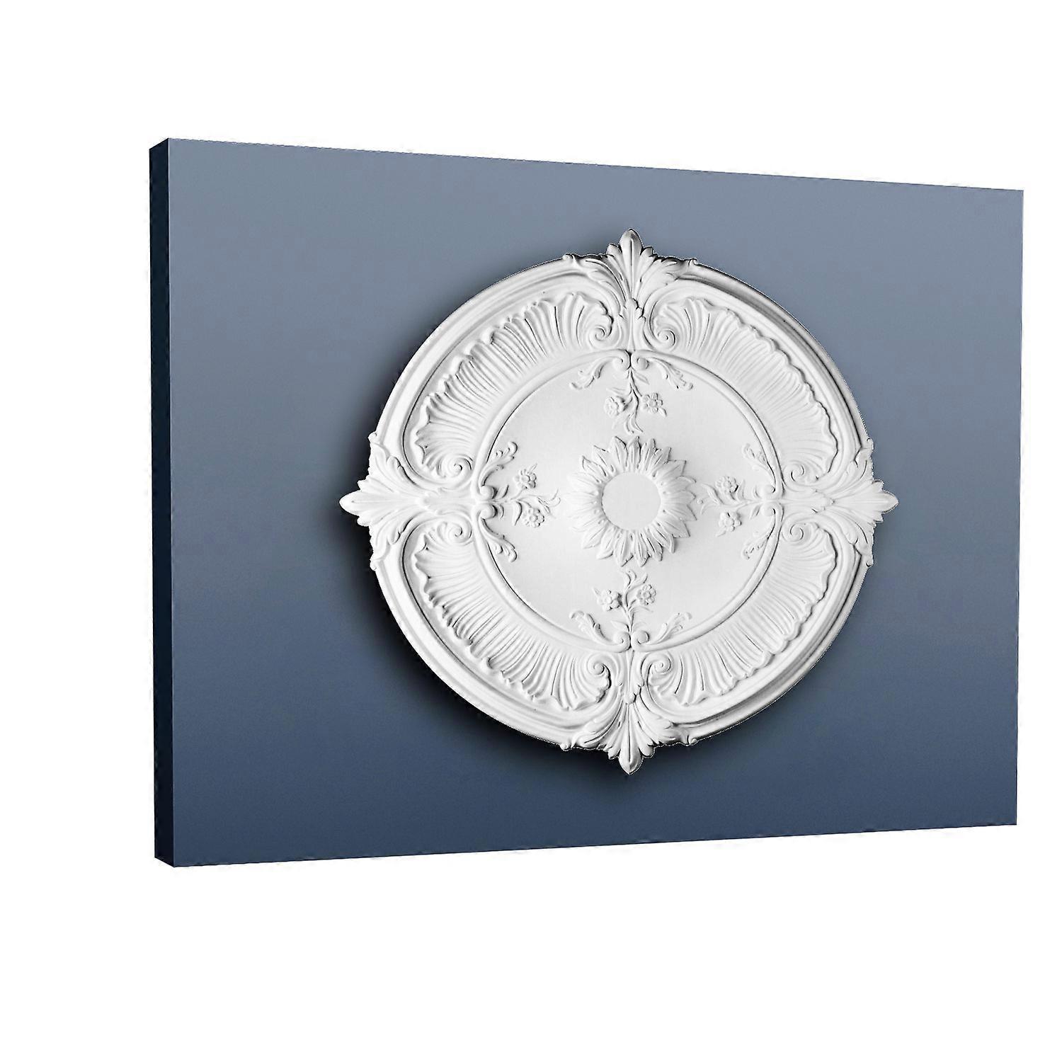 Orac Decor 1 x Ceiling rose R73 LUXXUS white Purotouch® pre-primed lightweight, sturdy, dimensionally stable
