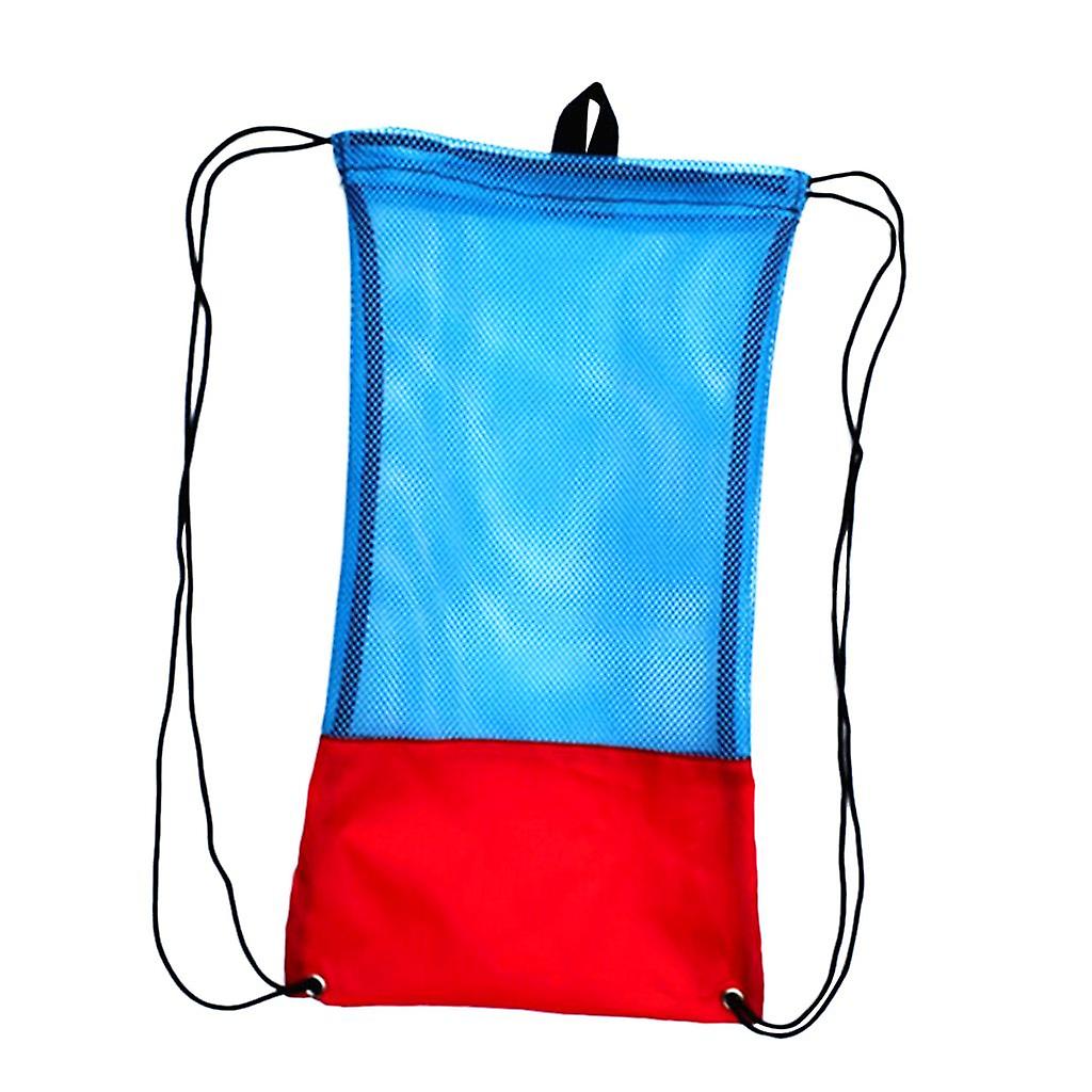 Mesh Drawstring Bag for Scuba Diving Snorkel  Goggles Mask M Red